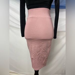 Extra small Mauve - pink midi skirt with slit
